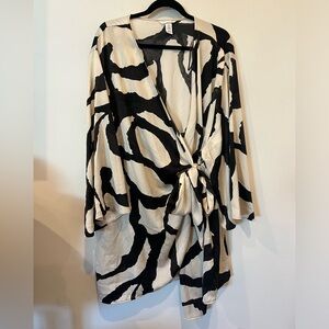 H&M Abstract Print Wrap Dress